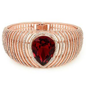 Rose Gold Plated Red Crystal Opulence Bracelet